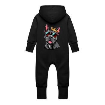 Pitbull King - Baby Organic Sweat Overalls With Hood - black - Back