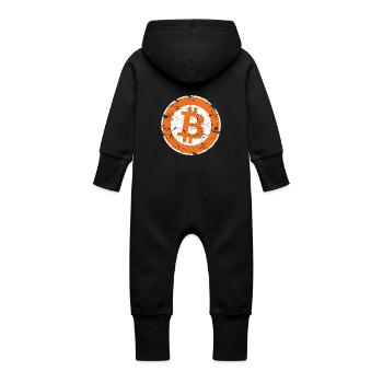 Logo Bitcoin Crypto Trader Gift Hommes Femmes & Enfants - Grenouillère à capuche bio en molleton Bébé - vanille - Dos