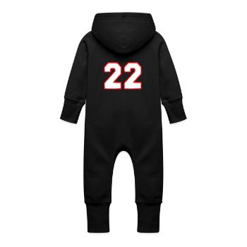 22 - Baby Bio Sweat Overall mit Kapuze - Schwarz - Hinten