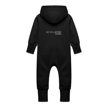 Hamburg coordinates Hell - Baby Organic Sweat Overalls With Hood - vanilla - Back