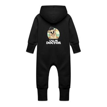 Promotion Doktorarbeit Doktortitel - Baby Bio Sweat Overall mit Kapuze - Vanille-Milchshake - Hinten