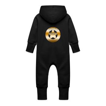 Bouclier adjoint d’insigne de shérif - Grenouillère à capuche bio en molleton Bébé - noir - Dos