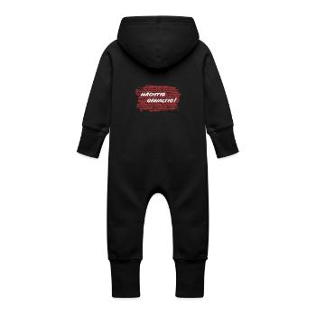 Kult - Mächtig gewaltig! - DDR TV - Baby Bio Sweat Overall mit Kapuze - Schwarz - Hinten