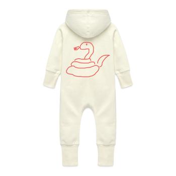 Schlange auf Kochschürze - Baby Bio Sweat Overall mit Kapuze - Vanille-Milchshake - Hinten