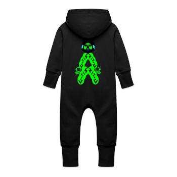 Yahoo - Grenouillère à capuche bio en molleton Bébé - vanille - Dos