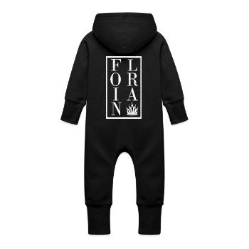 Florian - Baby Organic Sweat Overalls With Hood - vanilla - Back