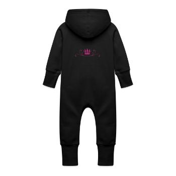 Crowns, Bachelorette Parties, Princess, Bride - Baby Bio Sweat Overall mit Kapuze - Schwarz - Hinten