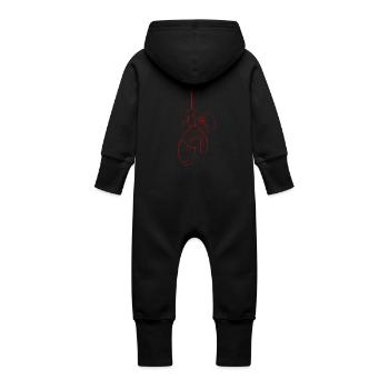 Voodoo-Puppe - Baby Bio Sweat Overall mit Kapuze - Schwarz - Hinten
