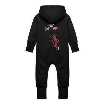 Devil_girl - Baby Bio Sweat Overall mit Kapuze - Schwarz - Hinten
