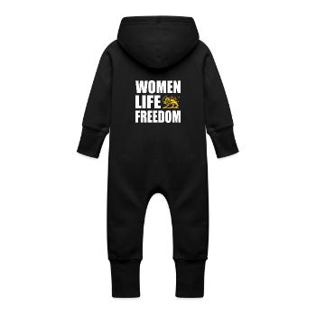 Women life freedom - Grenouillère à capuche bio en molleton Bébé - vanille - Dos
