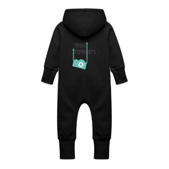 Meet-Reisende - Baby Bio Sweat Overall mit Kapuze - Schwarz - Hinten