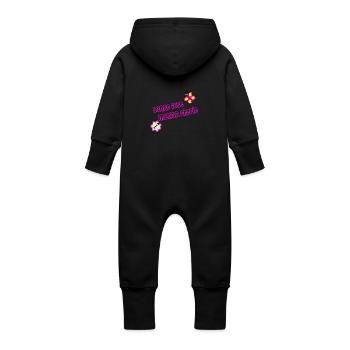 Bonne fete maman cherie - Baby Bio Sweat Overall mit Kapuze - Schwarz - Hinten