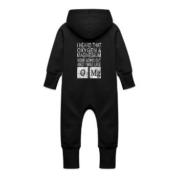 I heard Oxygen and Magnesium WERE GOING Out - Baby Organic Sweat Overalls With Hood - vanilla - Back