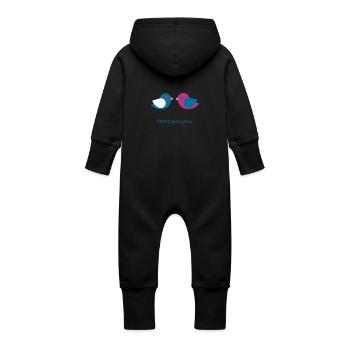 petit piou piou bébé - Baby Organic Sweat Overalls With Hood - vanilla - Back