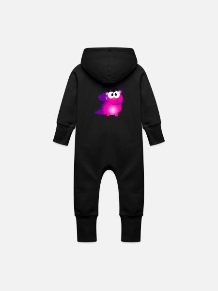 Tiffy - Baby Bio Sweat Overall mit Kapuze - Schwarz