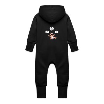 CD - Baby Kreisch Flasche Windel Schnuller Essen - - Baby Bio Sweat Overall mit Kapuze - Schwarz - Hinten