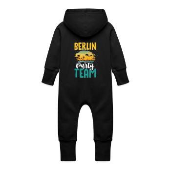 L’équipe du parti berlinois - Grenouillère à capuche bio en molleton Bébé - noir - Dos