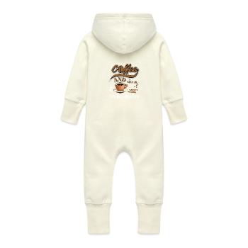 Fun Dance Instructor Quote Coffee And Choreography - Baby Organic Sweat Overalls With Hood - vanilla - Back