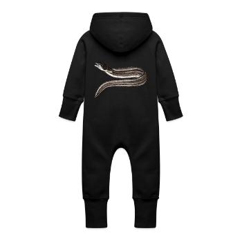 Aal Angler - Baby Bio Sweat Overall mit Kapuze - Schwarz - Hinten