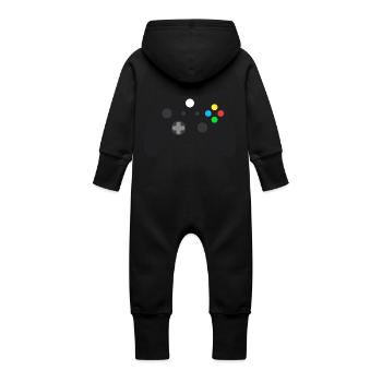 Gaming Controller - Baby Bio Sweat Overall mit Kapuze - Schwarz - Hinten