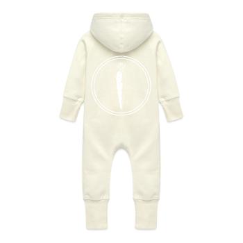 Icône de la carotte - Grenouillère à capuche bio en molleton Bébé - vanille - Dos