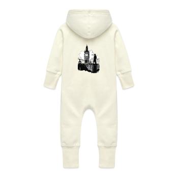 Big Ben - Grenouillère à capuche bio en molleton Bébé - vanille - Dos