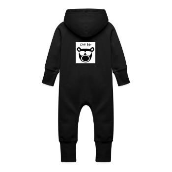 Ours froid - Grenouillère à capuche bio en molleton Bébé - vanille - Dos