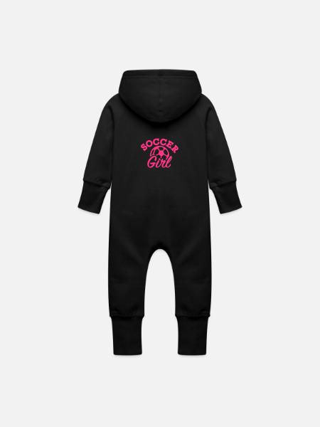 Soccer - Grenouillère à capuche bio en molleton Bébé - noir