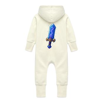 Épée Fantasy - Grenouillère à capuche bio en molleton Bébé - vanille - Dos