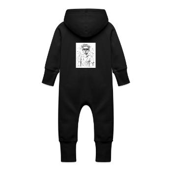 Garçon cool - Grenouillère à capuche bio en molleton Bébé - vanille - Dos