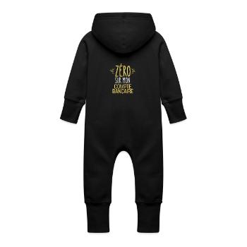 ZERO Sur Mon Compte Bancaire - Grenouillère à capuche bio en molleton Bébé - vanille - Dos