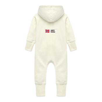 Vennesla Norway - Baby Organic Sweat Overalls With Hood - vanilla - Back