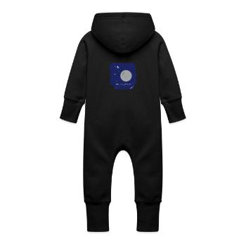 Mima - das ist kein Mond - Baby Bio Sweat Overall mit Kapuze - Schwarz - Hinten