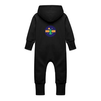 Satelliten - Baby Bio Sweat Overall mit Kapuze - Schwarz - Hinten