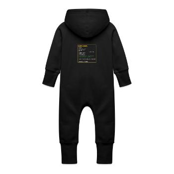 Legendärer Großer Bruder Familie cool Legendär - Baby Bio Sweat Overall mit Kapuze - Schwarz - Hinten
