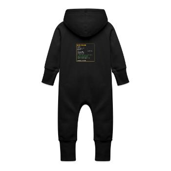 Legendäre feste Freundin Liebe Beziehung verliebt - Baby Bio Sweat Overall mit Kapuze - Schwarz - Hinten