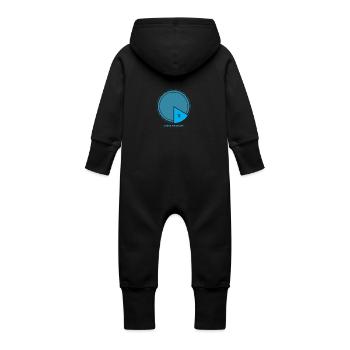 pi - Grenouillère à capuche bio en molleton Bébé - noir - Dos