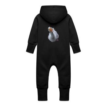 Gans - Baby Bio Sweat Overall mit Kapuze - Schwarz - Hinten