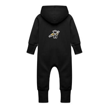Menschen & Berufe: der Zimmermann - Baby Organic Sweat Overalls With Hood - black - Back