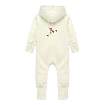 Jack Brussel - Baby Organic Sweat Overalls With Hood - vanilla - Back