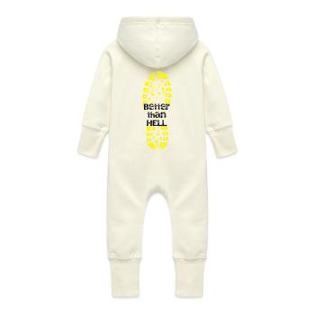 course a pied en enfer - Grenouillère à capuche bio en molleton Bébé - vanille - Dos