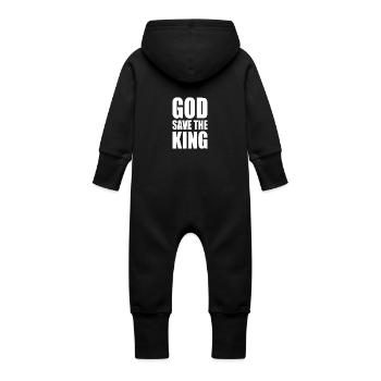 god save the king - Grenouillère à capuche bio en molleton Bébé - vanille - Dos