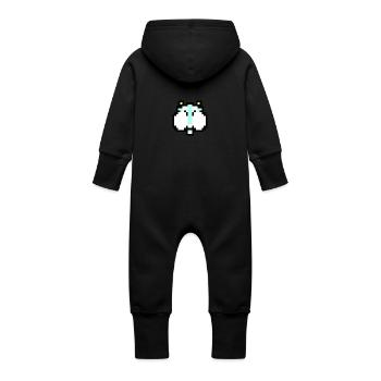 Cloud cat - Baby Bio Sweat Overall mit Kapuze - Schwarz - Hinten