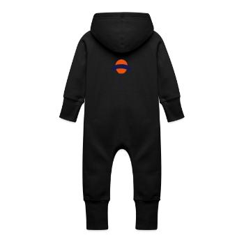 _luftballon_mucki - Baby Bio Sweat Overall mit Kapuze - Schwarz - Hinten
