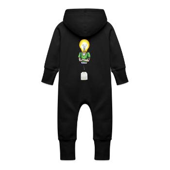 Bulb-Doc-Teebeutels - Baby Bio Sweat Overall mit Kapuze - Schwarz - Hinten