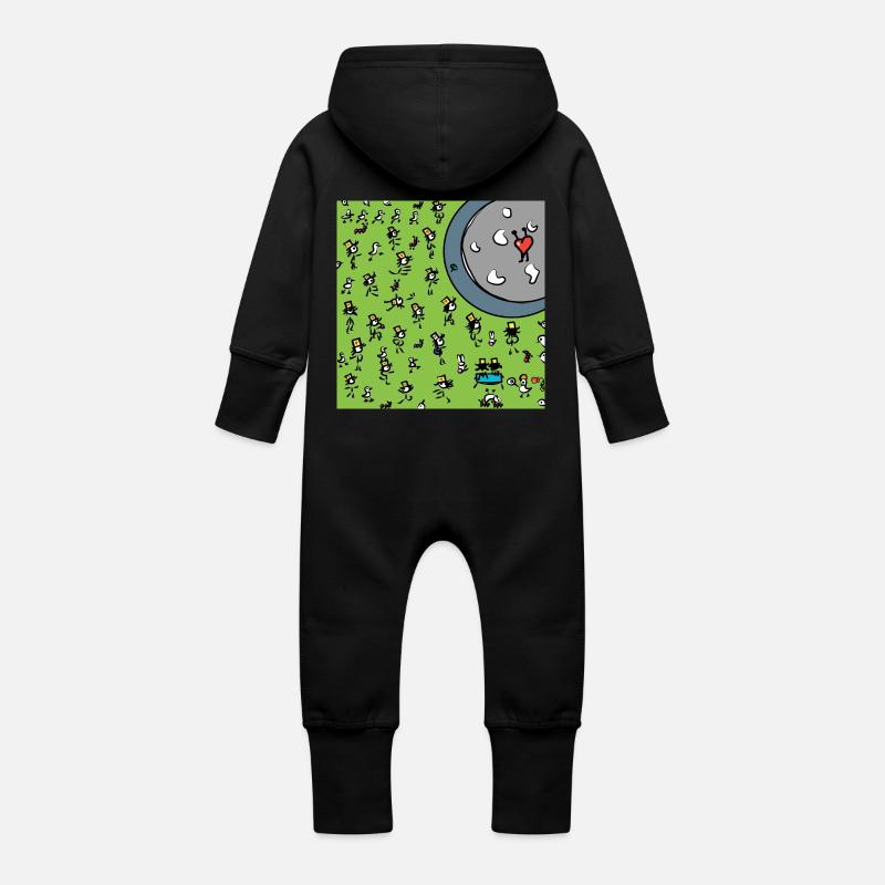 Kuoro-Konzert - Baby Bio Sweat Overall mit Kapuze - Schwarz
