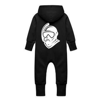 Diver Snorkel Diving - Baby Organic Sweat Overalls With Hood - vanilla - Back