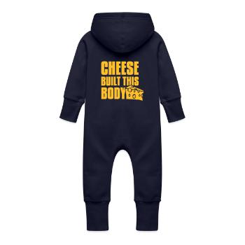 cheese built this body - Grenouillère à capuche bio en molleton Bébé - marine - Dos
