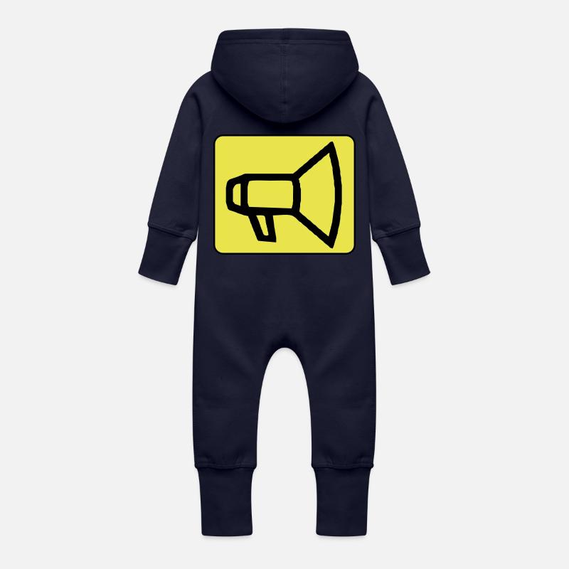 Megaphon - Baby Bio Sweat Overall mit Kapuze - Navy