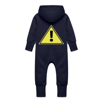 Achtung - Baby Bio Sweat Overall mit Kapuze - Navy - Hinten